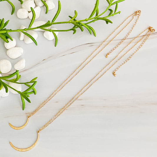 Crescent Duo Necklace Set of 2