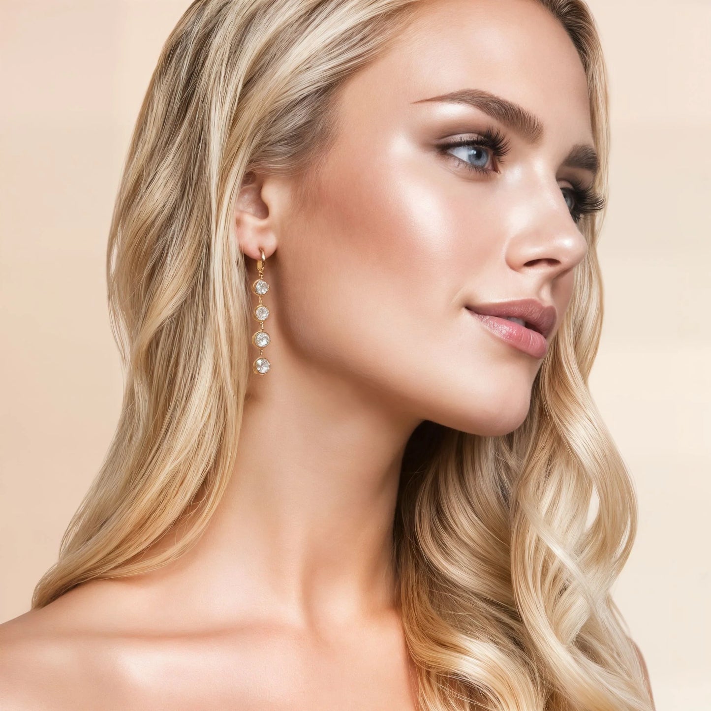 Cascade and Shine Zircon Dangle Earrings