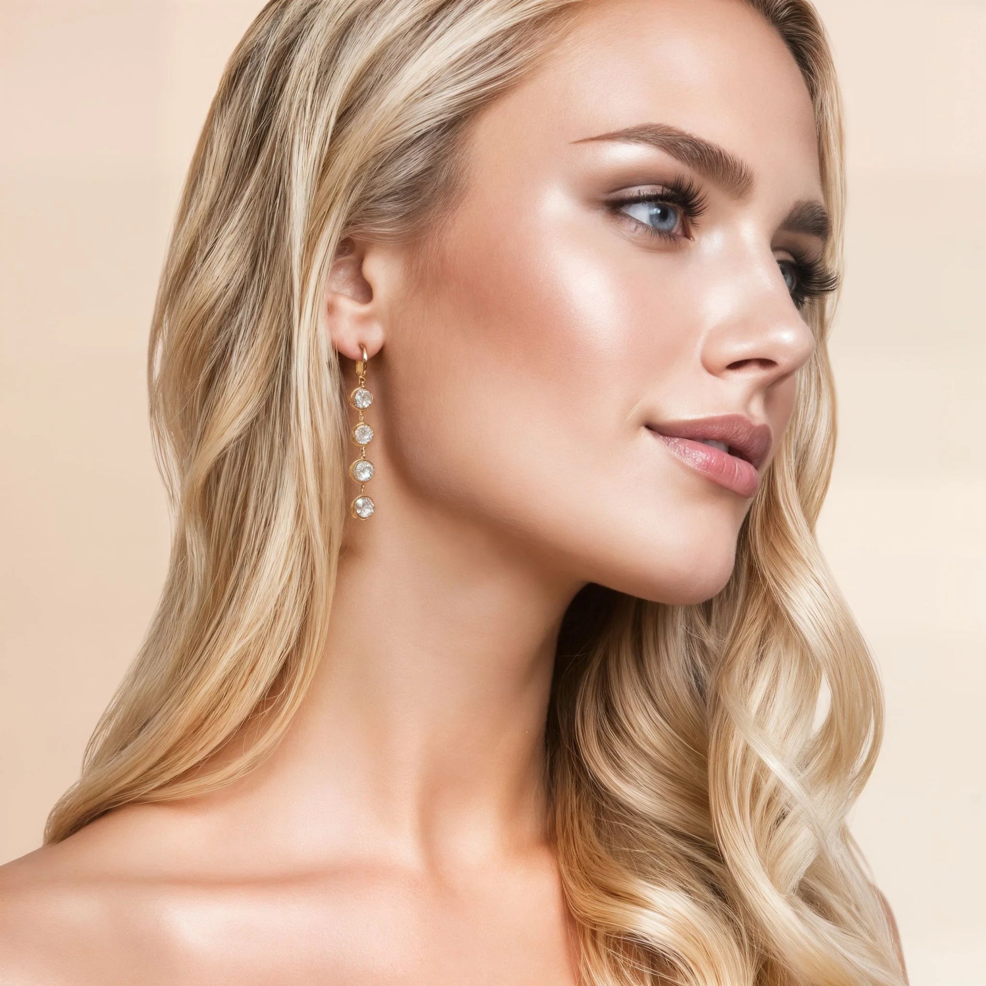 Cascade and Shine Zircon Dangle Earrings